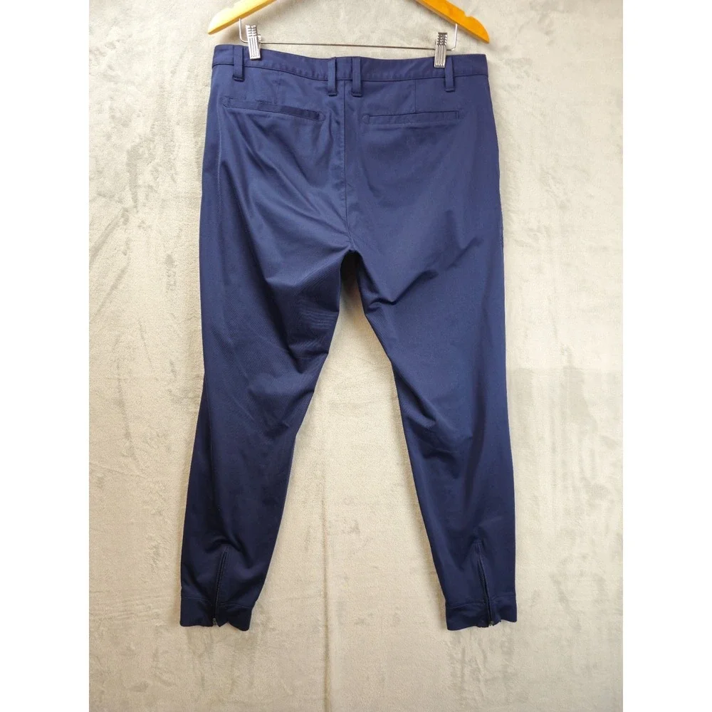 Rhone Pants Mens 35x28.5 Commuter Jogger Stretch Ankle Zip Dark Navy